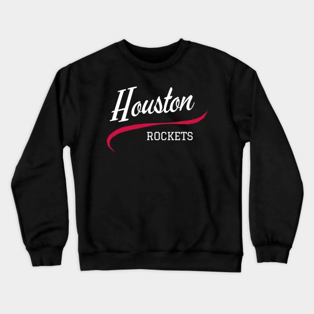 Houston Rockets HOU Crewneck Sweatshirt by CityTeeDesigns